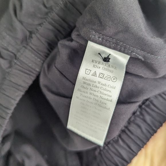 Everlane Blouse Women Black Crop The Mock Neck Bubble Top Cotton Long Balloon - Picture 10 of 15